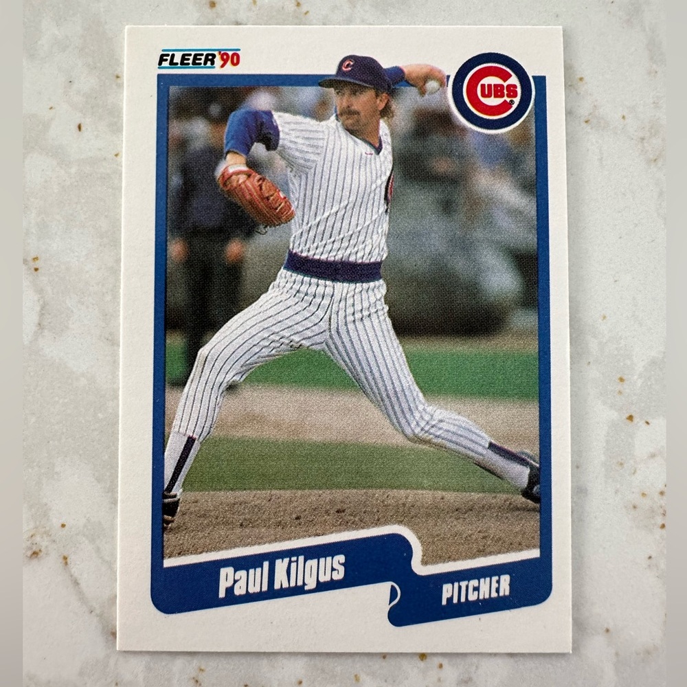 fleer 90 paul kilgus cubs baseball card